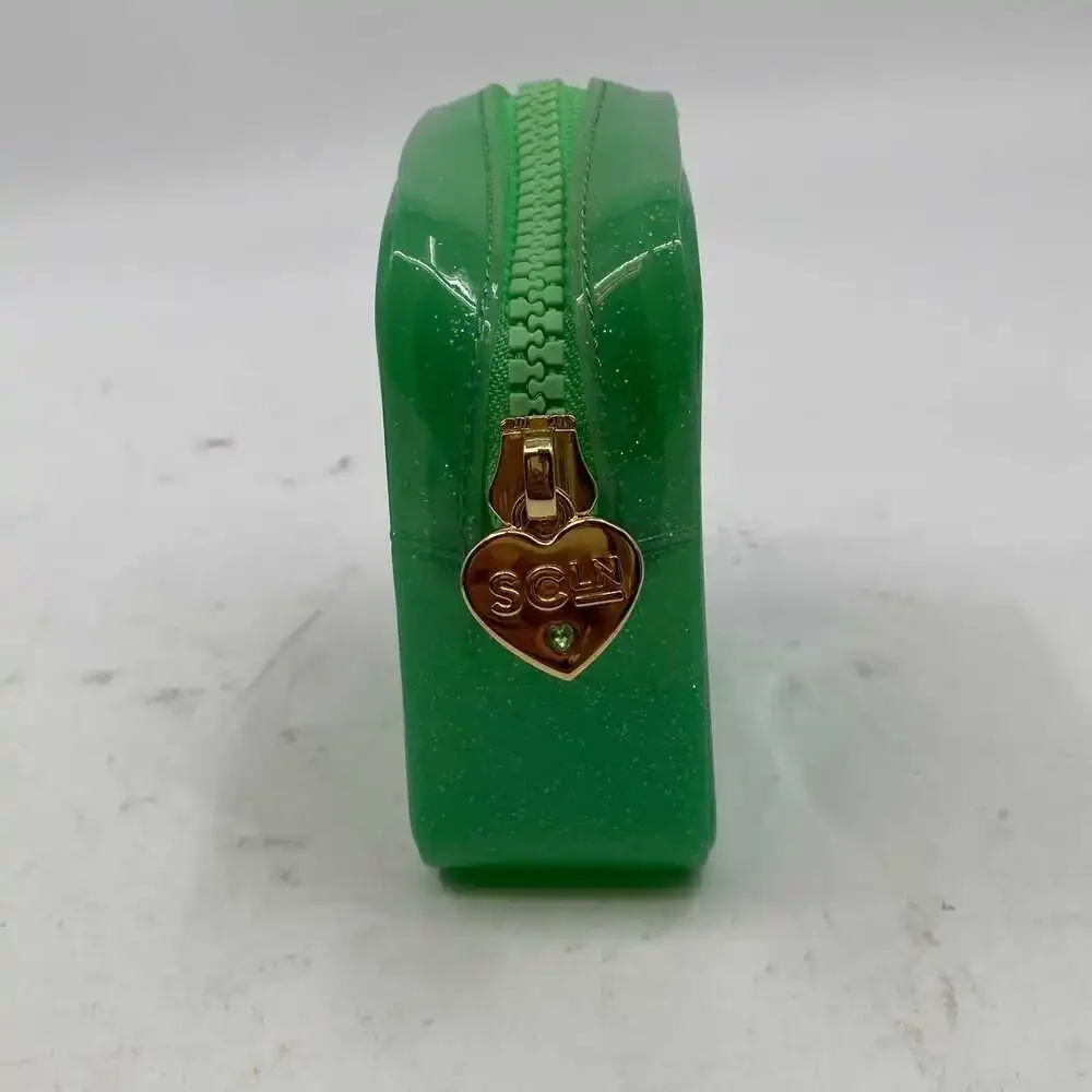 Stoney Clover Lane Jelly Zip Pouch Green Rubber Clutch | OS Regular